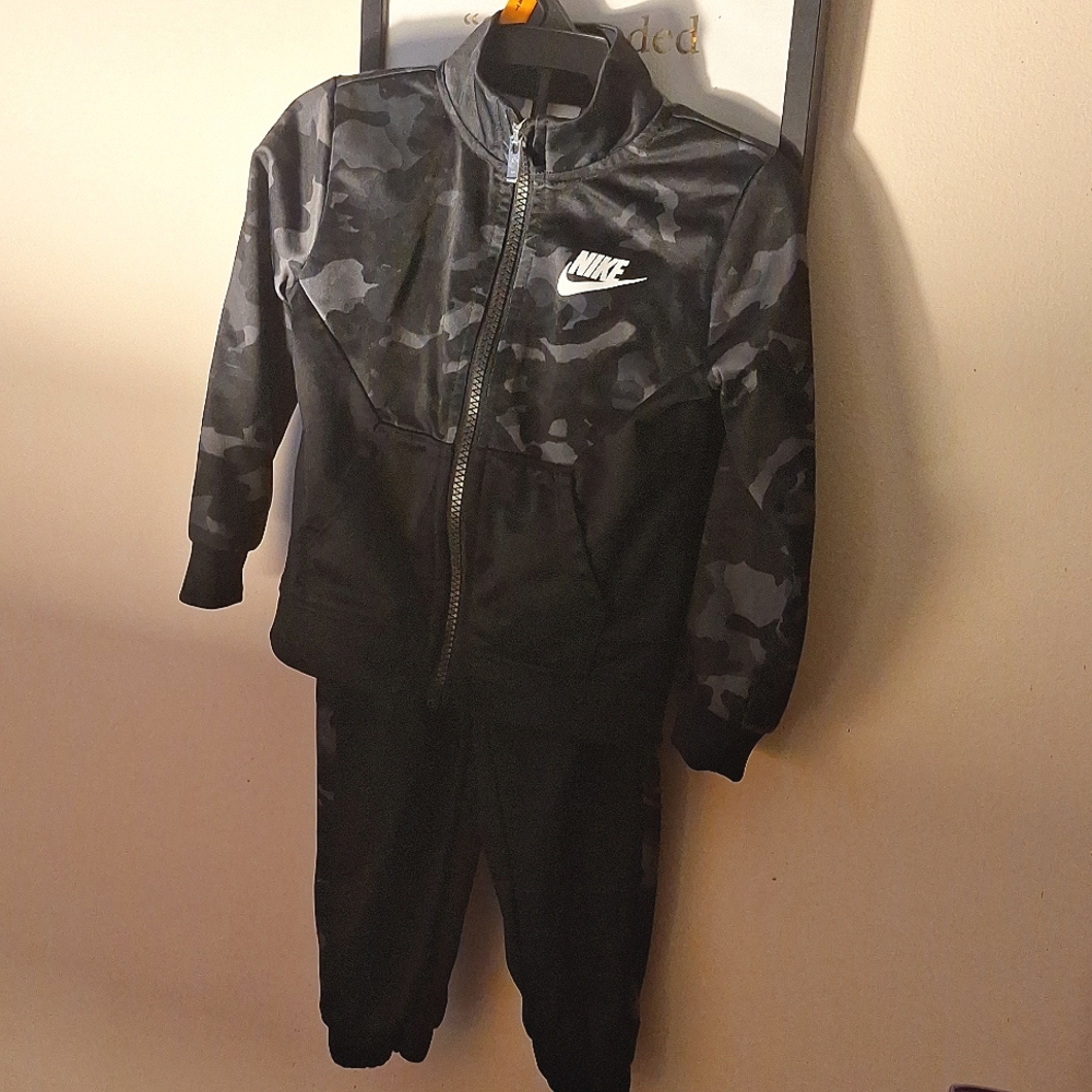 Nike black camo 24 month track suit